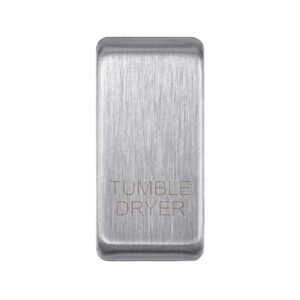 Grid Range - Saxby Electrical Grid Cover Marked "TUMBLE DRYER" Brushed Steel (GDRTDBS)
