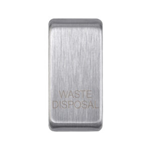 Grid Range - Saxby Electrical Grid Cover Marked "WASTE DISPOSAL" Brushed Steel (GDRWDBS)