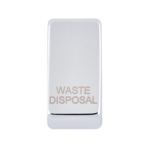 Grid Range - Saxby Electrical Grid Cover Marked "WASTE DISPOSAL" Polished Chrome (GDRWDPC)