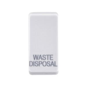 Grid Range - Saxby Electrical Grid Cover Marked "WASTE DISPOSAL" White (GDRWDWH)