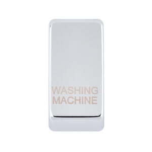 Grid Range - Saxby Electrical Grid Cover Marked "WASHING MACHINE" Polished Chrome (GDRWMPC)