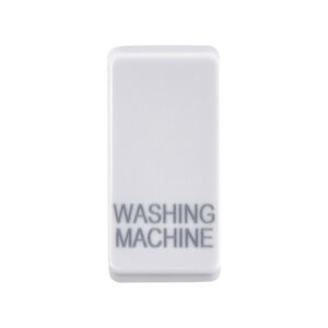 Grid Range - Saxby Electrical Grid Cover Marked "WASHING MACHINE" White (GDRWMWH)