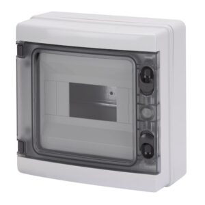 Enclosures - Gewiss Smooth Wall IP65 8 Module Enclosure (GW40102)
