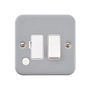 Saxby Electrical Metal Clad 13A Switched Fused Spur Unit with Flex Outlet (MC321)