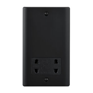 Saxby Electrical Raised Screwed Dual Voltage Shaver Socket Matt Black (RS441BLB)