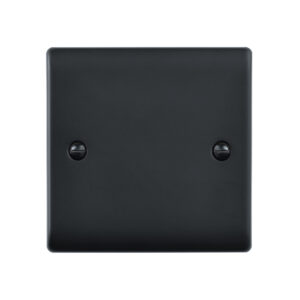 Saxby Electrical Raised Screwed 1G Blanking Plate Matt Black (RS881BL)