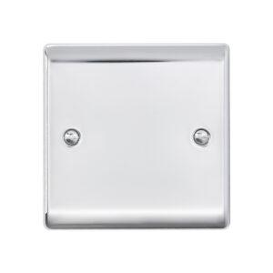 Saxby Electrical Raised Screwed 1G Blanking Plate Polished Chrome (RS881PC)