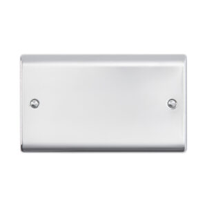 Saxby Electrical Raised Screwed 2G Blanking Plate Polished Chrome (RS882PC)