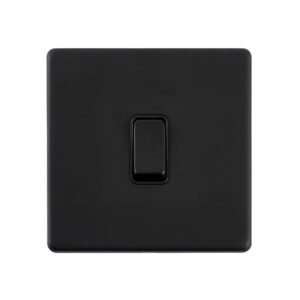 Saxby Electrical - Saxby Electrcial Screwless 10AX 1G 2-Way Switch Matt Black (SL101BLB)