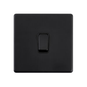 Saxby Electrical - Saxby Electrcial Screwless 10AX 1G Intermediate Switch Matt Black (SL109BLB)