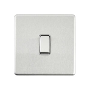 Saxby Electrical - Saxby Electrcial Screwless 10AX 1G Intermediate Switch Brushed Steel (SL109BSG)