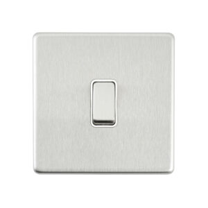 Saxby Electrical - Saxby Electrcial Screwless 10AX 1G Intermediate Switch Brushed Steel (SL109BSW)