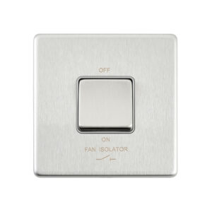 Saxby Electrical - Saxby Electrcial Screwless 10AX 1G 3-Pole Fan Isolator Switch Brushed Steel (SL110BSG)