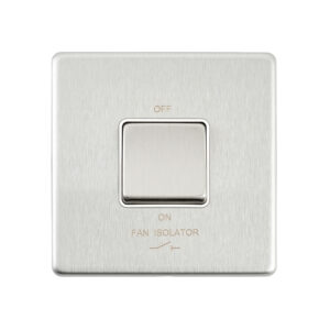Saxby Electrical - Saxby Electrcial Screwless 10AX 1G 3-Pole Fan Isolator Switch Brushed Steel (SL110BSW)