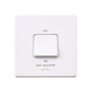 Saxby Electrical - Saxby Electrcial Screwless 10AX 1G 3-Pole Fan Isolator Switch Matt White (SL110WHW)
