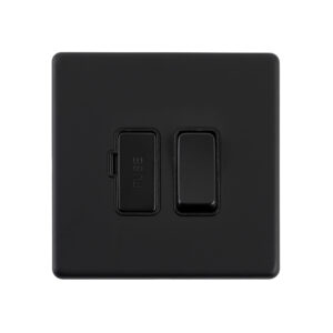 Saxby Electrical - Saxby Electrcial Screwless 13A Switched Fused Spur Unit Matt Black (SL320BLB)