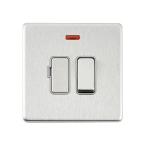 Saxby Electrical - Saxby Electrcial Screwless 13A Switched Fused Spur Unit with Neon Brushed Steel (SL322BSG)