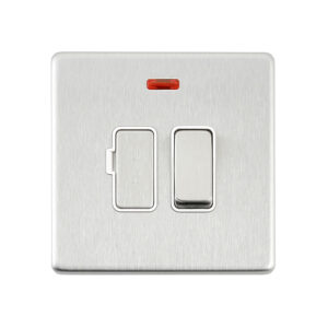Saxby Electrical - Saxby Electrcial Screwless 13A Switched Fused Spur Unit with Neon Brushed Steel (SL322BSW)