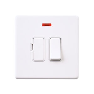 Saxby Electrical - Saxby Electrcial Screwless 13A Switched Fused Spur Unit with Neon Matt White (SL322WHW)