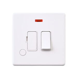 Saxby Electrical - Saxby Electrcial Screwless 13A Switched Fused Spur Unit with Flex Outlet and Neon Matt White (SL323WHW)