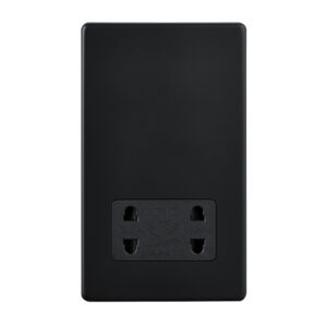 Saxby Electrical - Saxby Electrcial Screwless Dual Voltage Shaver Socket Matt Black (SL441BLB)