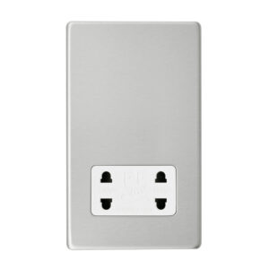 Saxby Electrical - Saxby Electrcial Screwless Dual Voltage Shaver Socket Brushed Steel (SL441BSW)
