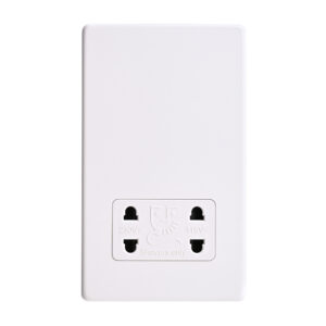 Saxby Electrical - Saxby Electrcial Screwless Dual Voltage Shaver Socket Matt White (SL441WHW)