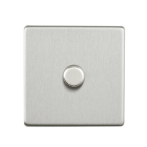 Saxby Electrical - Saxby Electrcial Screwless 1G LED Dimmer 5-100W Brushed Steel (SL661BS)