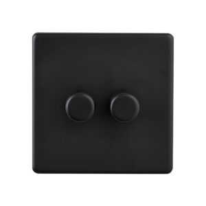 Saxby Electrical - Saxby Electrcial Screwless 2G LED Dimmer 5-100W Matt Black (SL662BL)