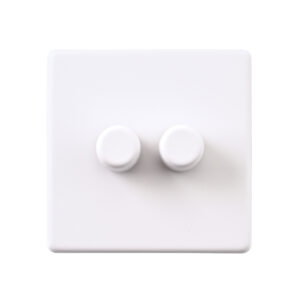 Saxby Electrical - Saxby Electrcial Screwless 2G LED Dimmer 5-100W Matt White (SL662WH)
