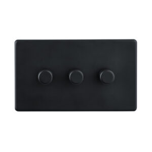 Saxby Electrical - Saxby Electrcial Screwless 3G LED Dimmer 5-100W Matt Black (SL663BL)
