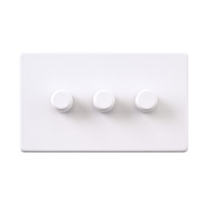 Saxby Electrical - Saxby Electrcial Screwless 3G LED Dimmer 5-100W Matt White (SL663WH)