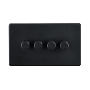 Saxby Electrical - Saxby Electrcial Screwless 4G LED Dimmer 5-100W Matt Black (SL664BL)