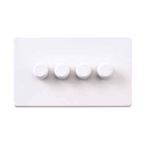 Saxby Electrical - Saxby Electrcial Screwless 4G LED Dimmer 5-100W Matt White (SL664WH)