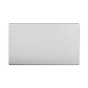 Saxby Electrical - Saxby Electrcial Screwless 2G Blanking Plate Brushed Steel (SL882BS)