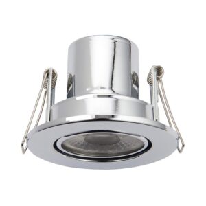 Saxby ShieldECO 500 Fire Rated Tilt Downlight CCT Dimmable - Chrome