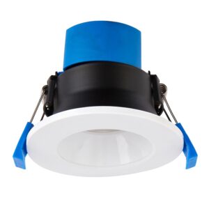 Saxby ShieldPRO 4CCT 5W/7W Fire Rated Anti-Glare Downlight IP65 - Matt White
