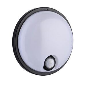 Saxby Rond Plus CCT PIR IP65 15W Black