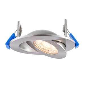 Integrated Downlights - Saxby Shield360 4CCT Tri Wattage Satin Nickel IP44 8W cct (119101)