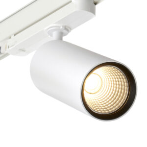 Saxby Lighting - Saxby Lunaro 3-Phase Multi Wattage Track Head 3000K Matt White (120334)