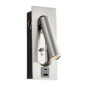 Saxby Lumos 1lt Wall 3W 3000K Stainless Steel