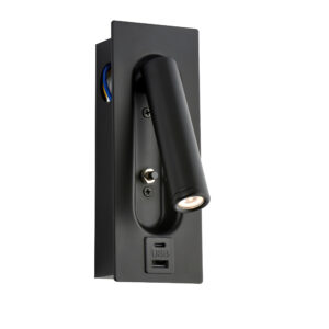 Saxby Lumos 1lt Wall 3W 3000K Matt Black