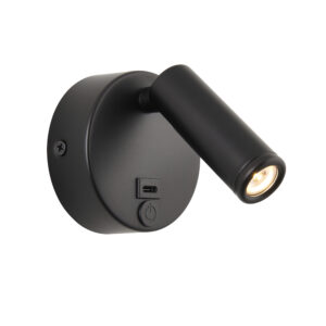 Saxby Lumos Mini 1lt Wall 3W 3000K Matt Black