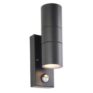 Saxby Lighting - Saxby Scope PIR/Photocell 2lt Wall IP65 Black (121033)