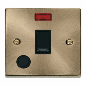 Click Scolmore - Click Deco 20A 1 Gang Dp Switch With Flex Outlet And Neon Black (VPAB023BK)