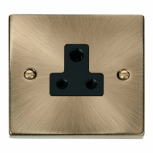 Click Scolmore - Click Deco 5A Round Pin Socket Outlet Black (VPAB038BK)
