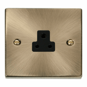 Click Scolmore - Click Deco 2A Round Pin Socket Outlet Black (VPAB039BK)