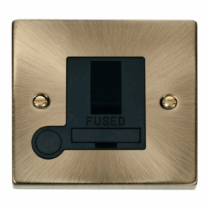 Click Scolmore - Click Deco 13A Fused Switched Connection Unit With Flex Outlet Black (VPAB051BK)