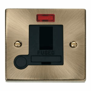 Click Scolmore - Click Deco 13A Fused Switched Connection Unit With Flex Outlet & Neon Black (VPAB052BK)