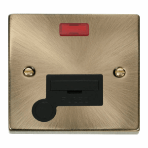 Click Scolmore - Click Deco 13A Fused Connection Unit With Flex Outlet & Neon Black (VPAB053BK)